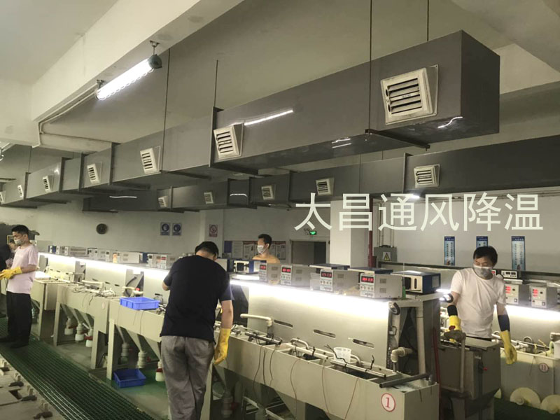 東莞某電鍍車(chē)間環(huán)?？照{(diào)降溫案例
