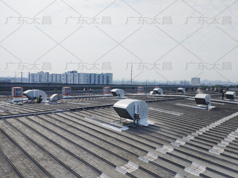 大型鐵皮屋頂車(chē)間通風(fēng)降溫方案